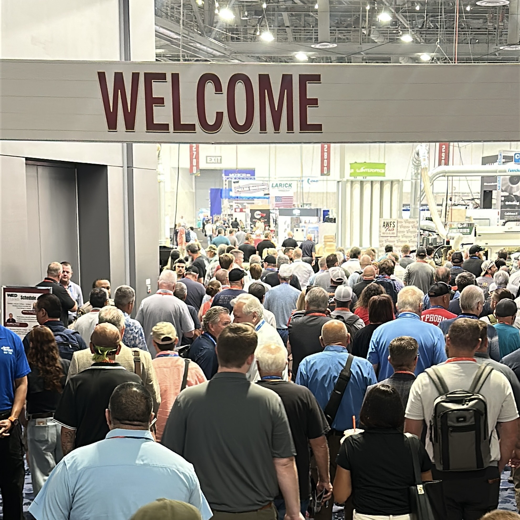2023 AWFS Fair Attendees Entering the Trade Show 